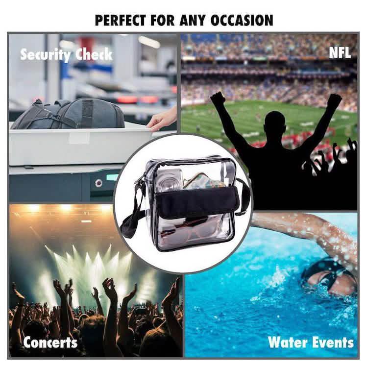 Clear Crossbody Messenger Shoulder Bag