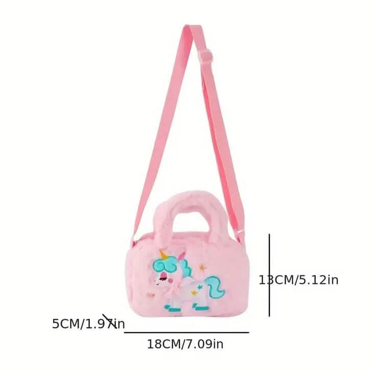 Kawaii Unicorn Pattern Plush Bag