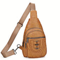 Retro PU Leather Crossbody Bag