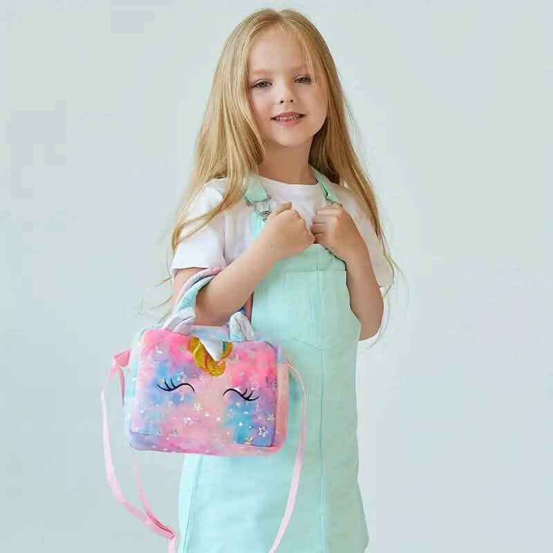 Unicorn Corduroy Shoulder Bag for Girls