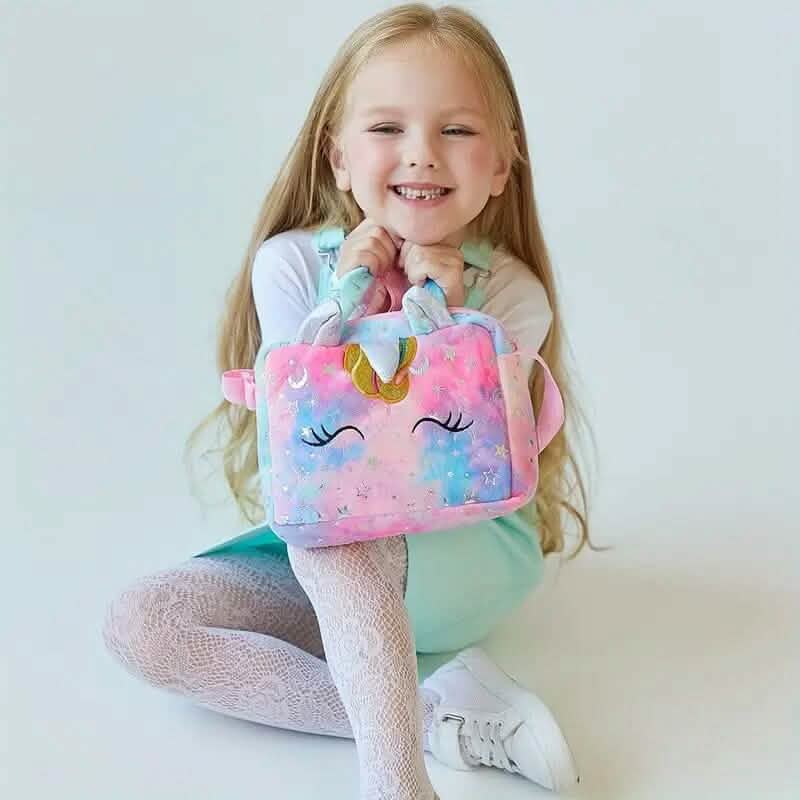 Unicorn Corduroy Shoulder Bag for Girls