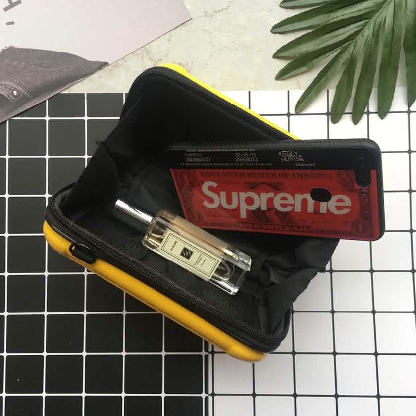 Women Suitcase Box Shape Crossbody Shoulder Bag Letter Band Travel Carrying